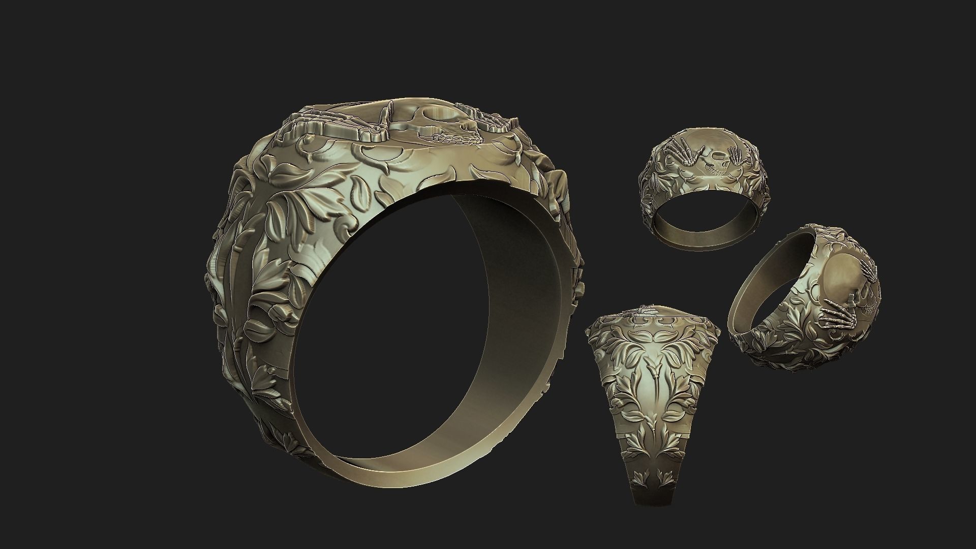 biker ring2  3D print model_4