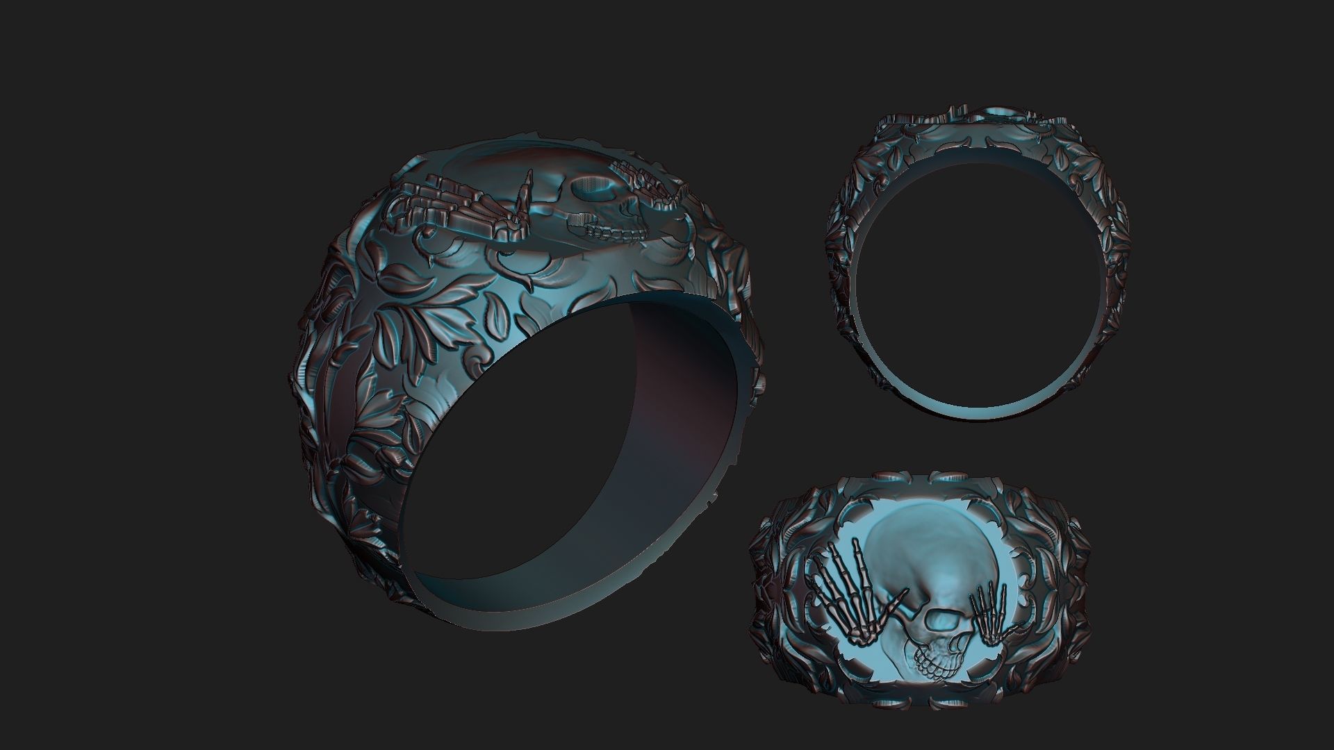 biker ring2  3D print model_2