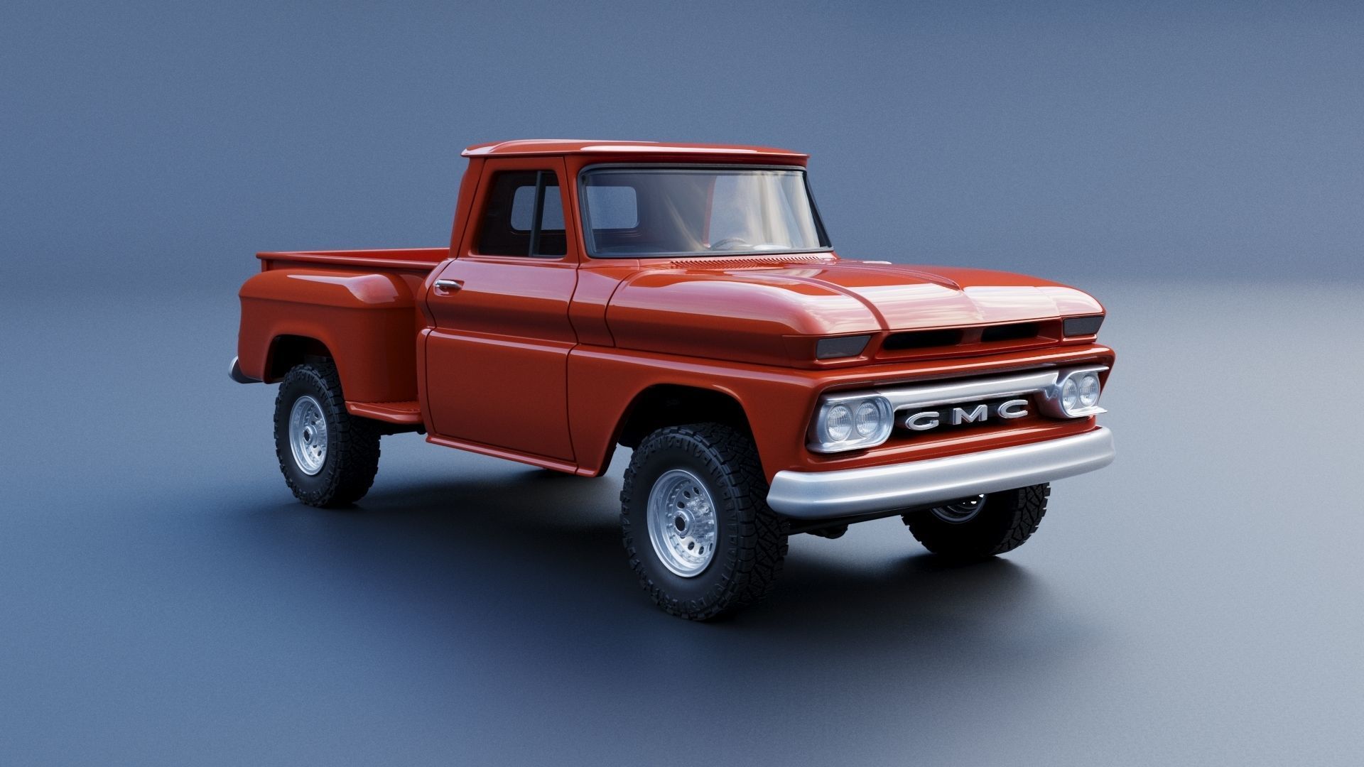 GMC Stepside Pickup 1965  3D print model_10