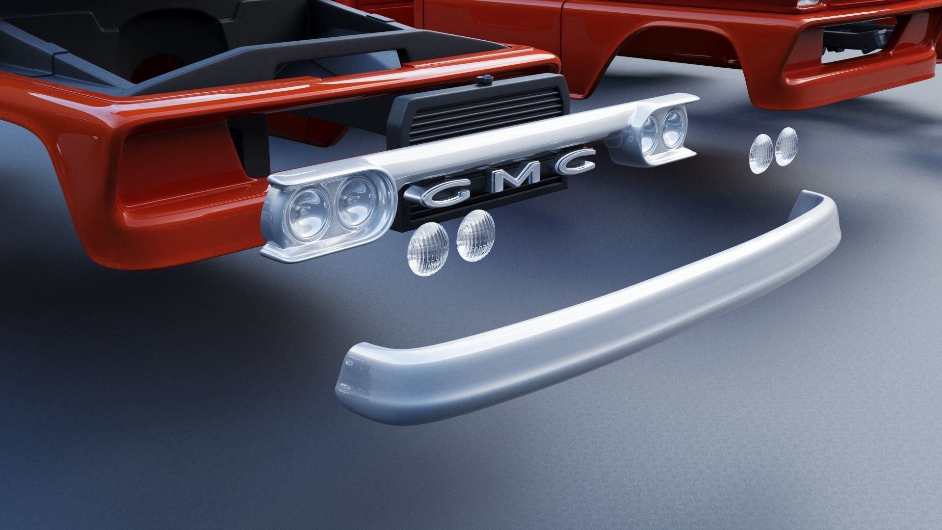 GMC Stepside Pickup 1965  3D print model_25