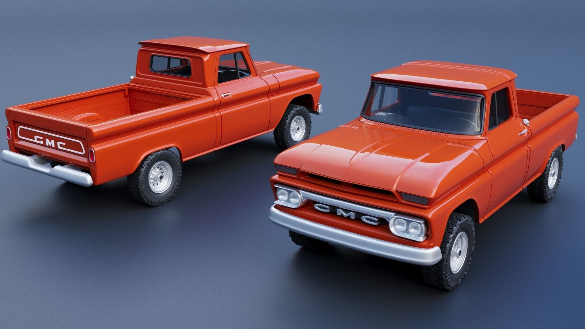 GMC Stepside Pickup 1965  3D print model_3