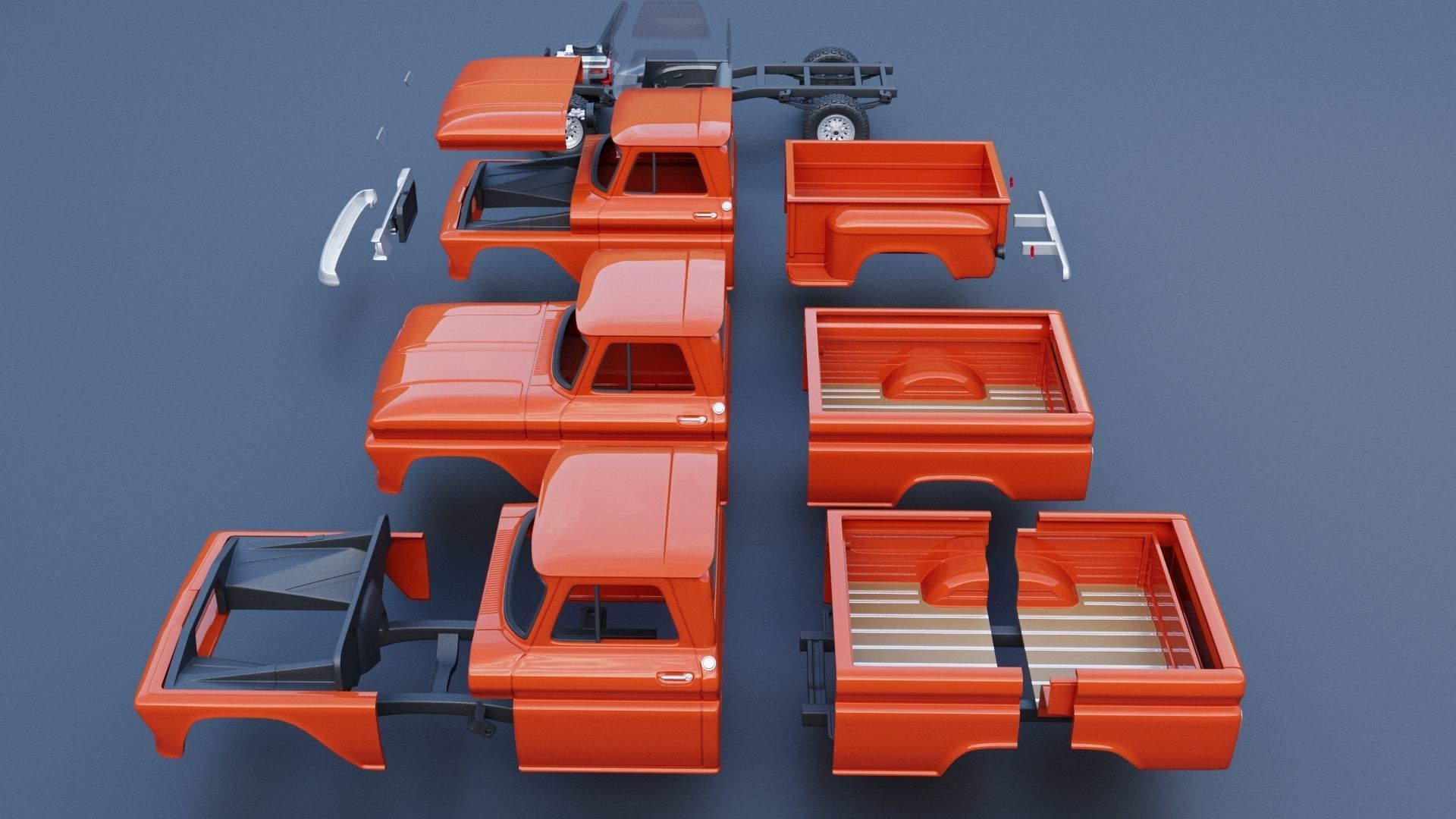 GMC Stepside Pickup 1965  3D print model_20