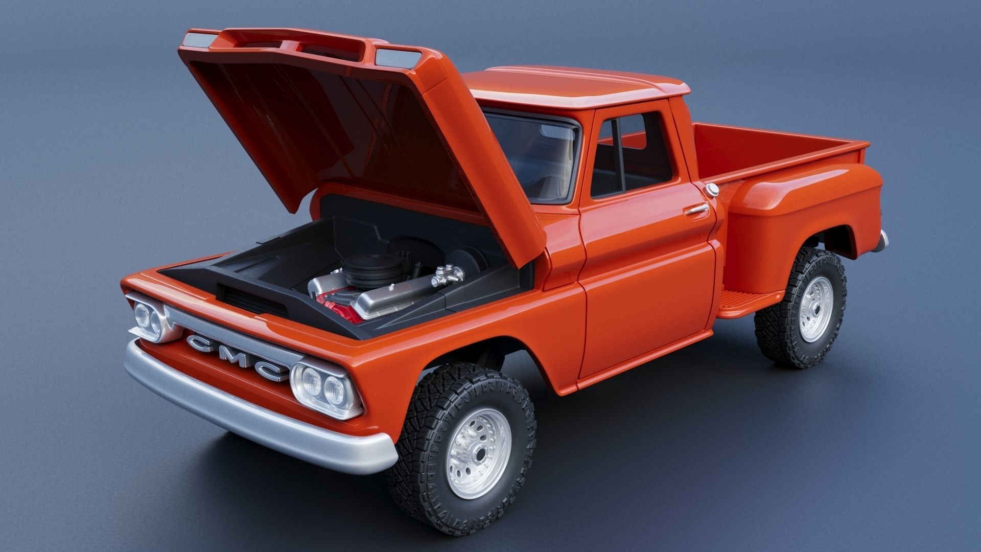 GMC Stepside Pickup 1965  3D print model_12