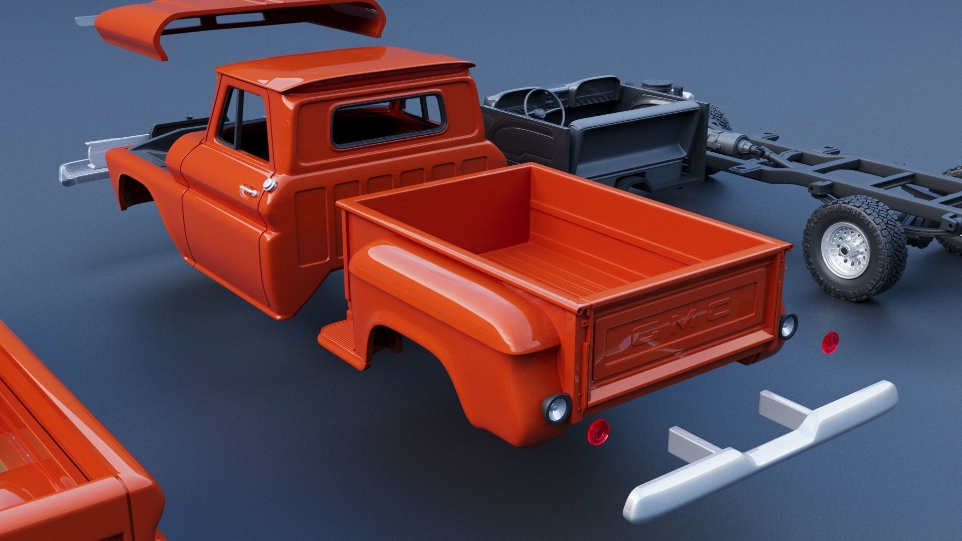 GMC Stepside Pickup 1965  3D print model_23