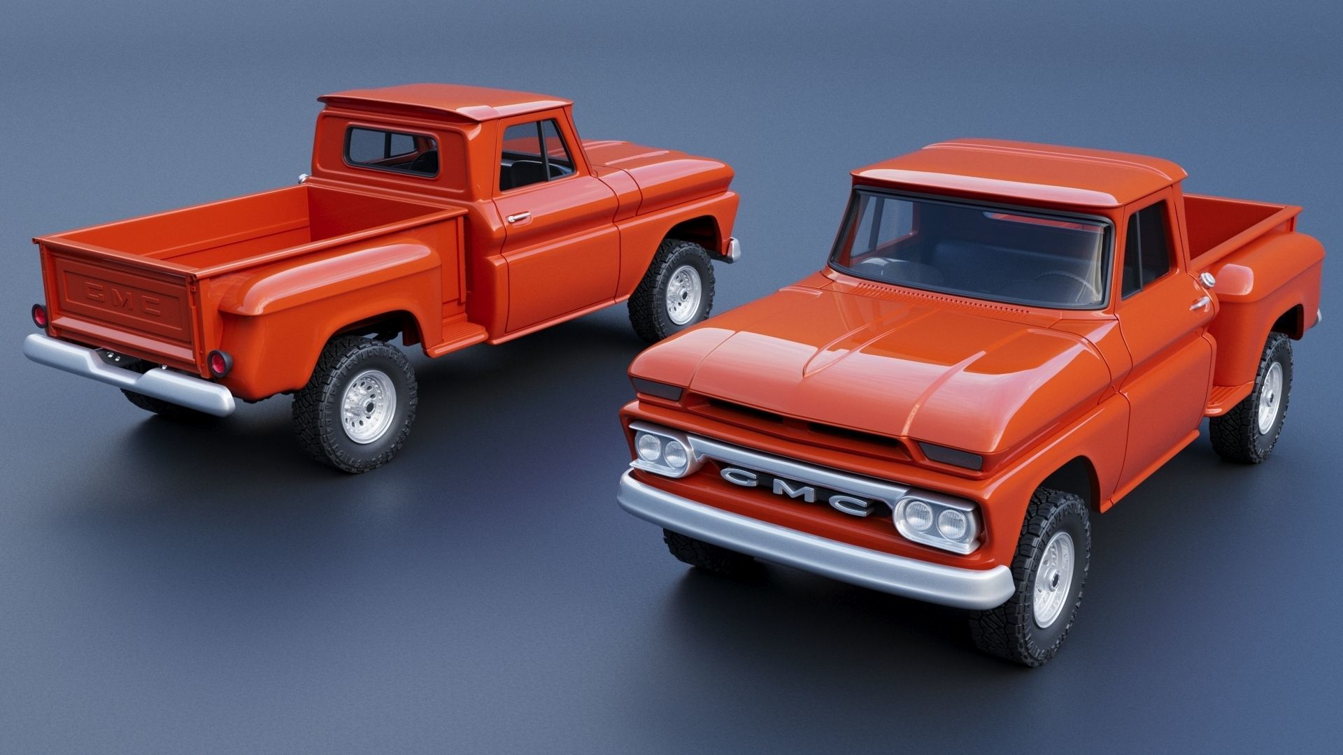 GMC Stepside Pickup 1965  3D print model_2