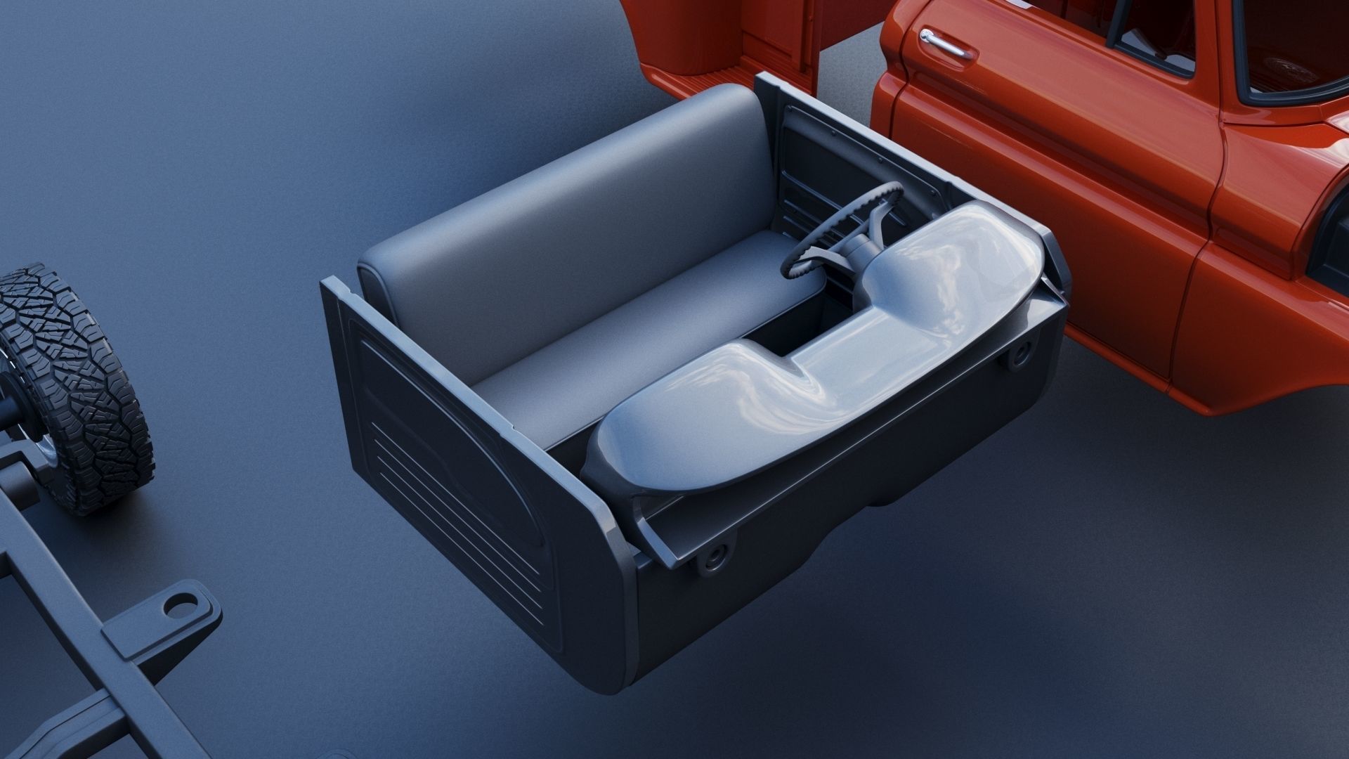 GMC Stepside Pickup 1965  3D print model_26