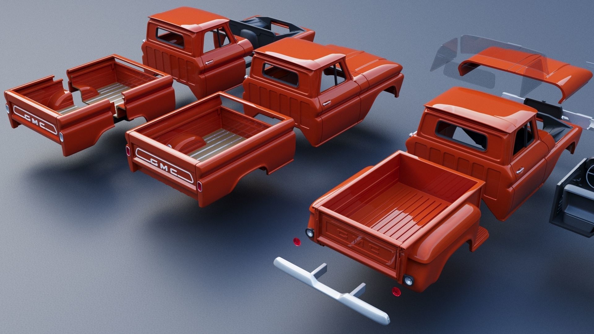 GMC Stepside Pickup 1965  3D print model_22