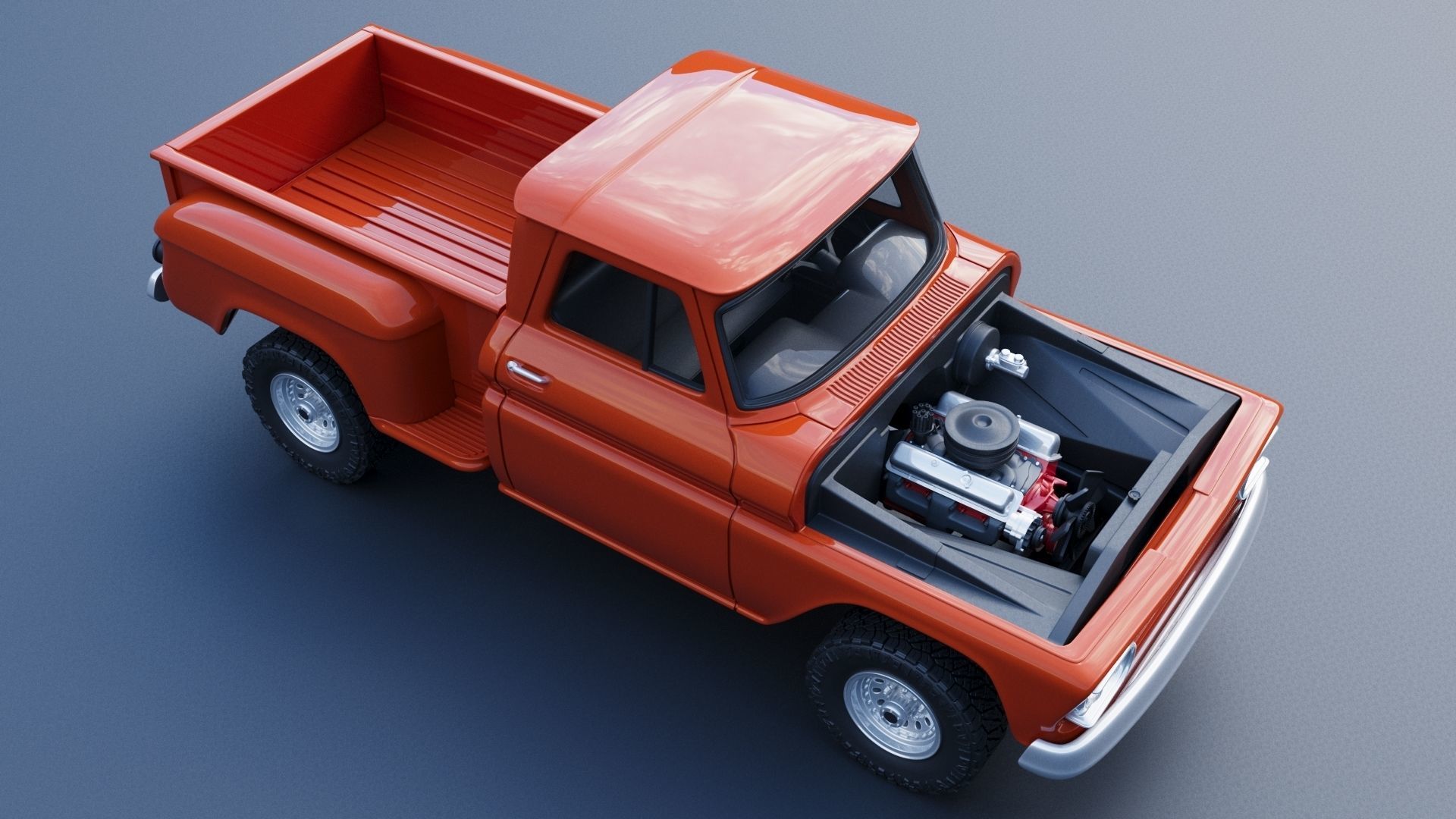 GMC Stepside Pickup 1965  3D print model_13