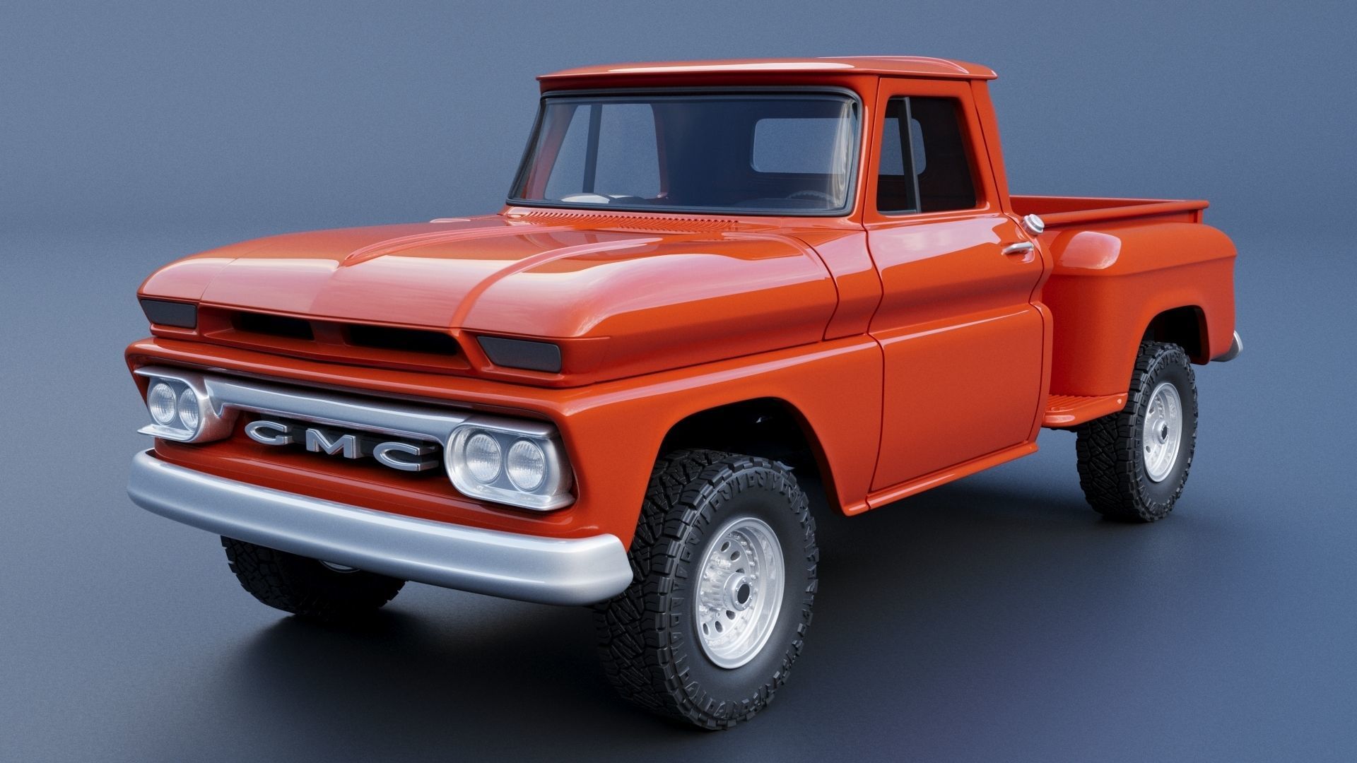 GMC Stepside Pickup 1965  3D print model_4
