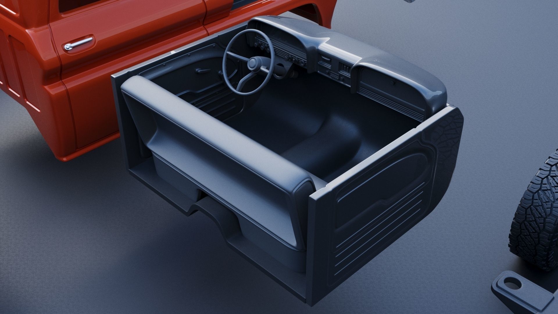 GMC Stepside Pickup 1965  3D print model_27