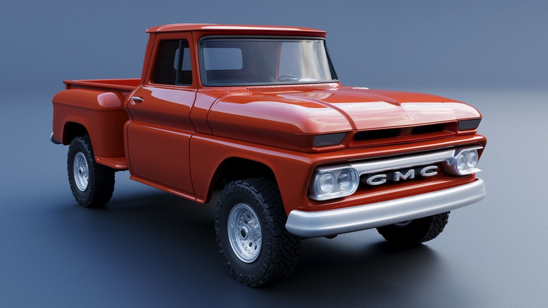 GMC Stepside Pickup 1965  3D print model_11