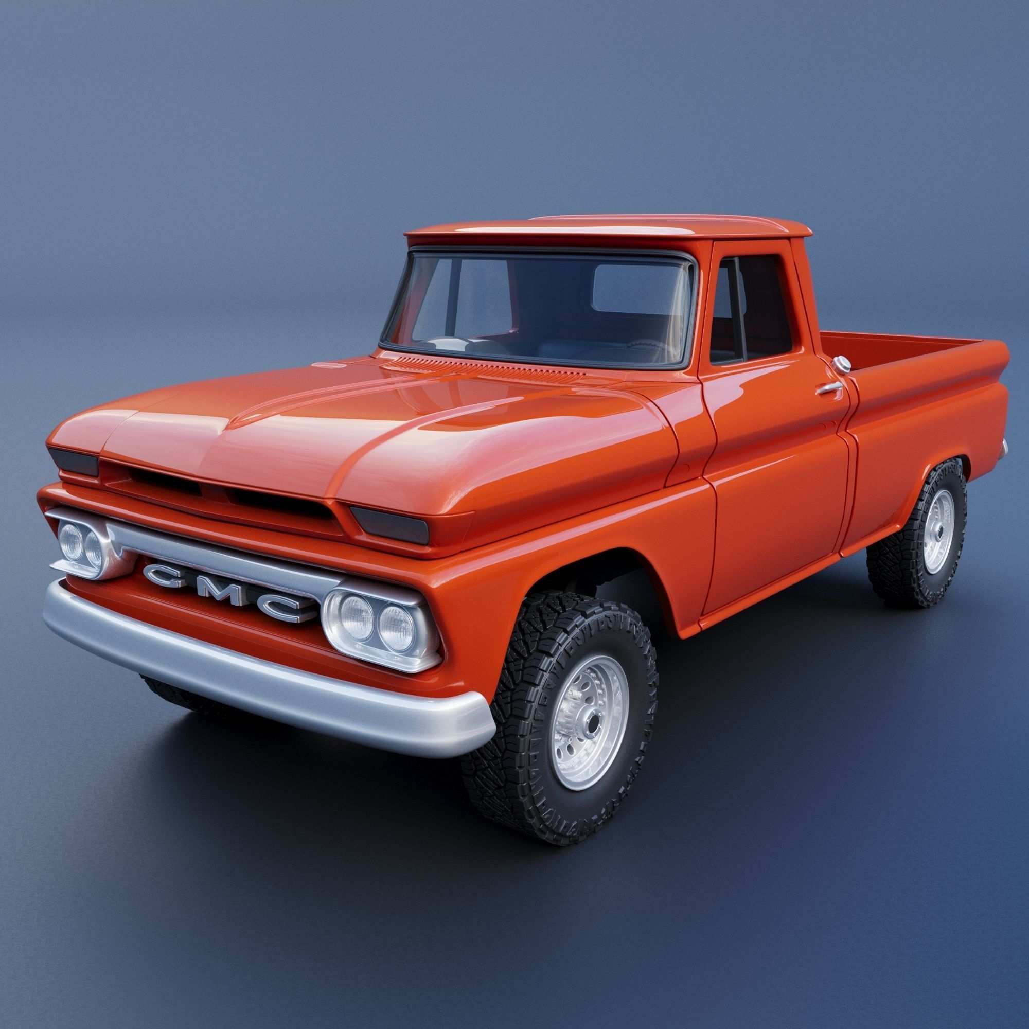 GMC Stepside Pickup 1965  3D print model_1