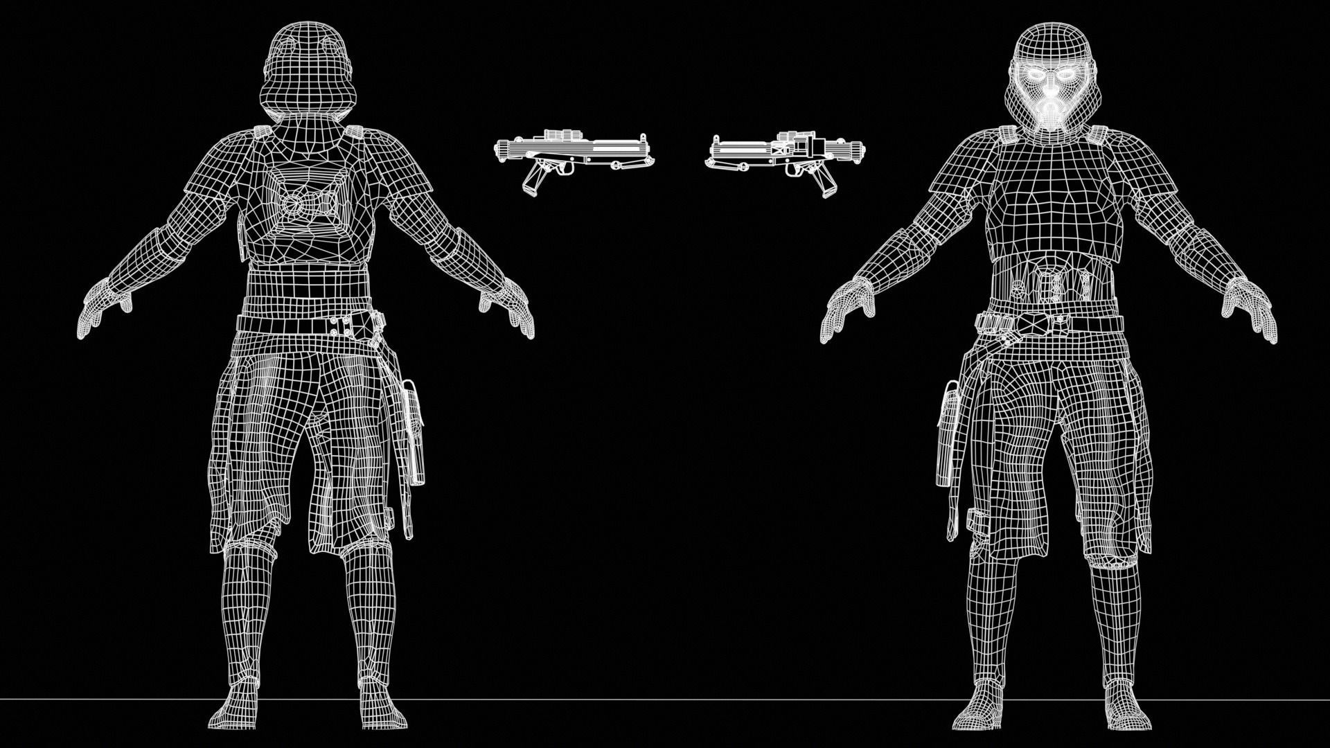 Enoch Low-poly 3D model_11