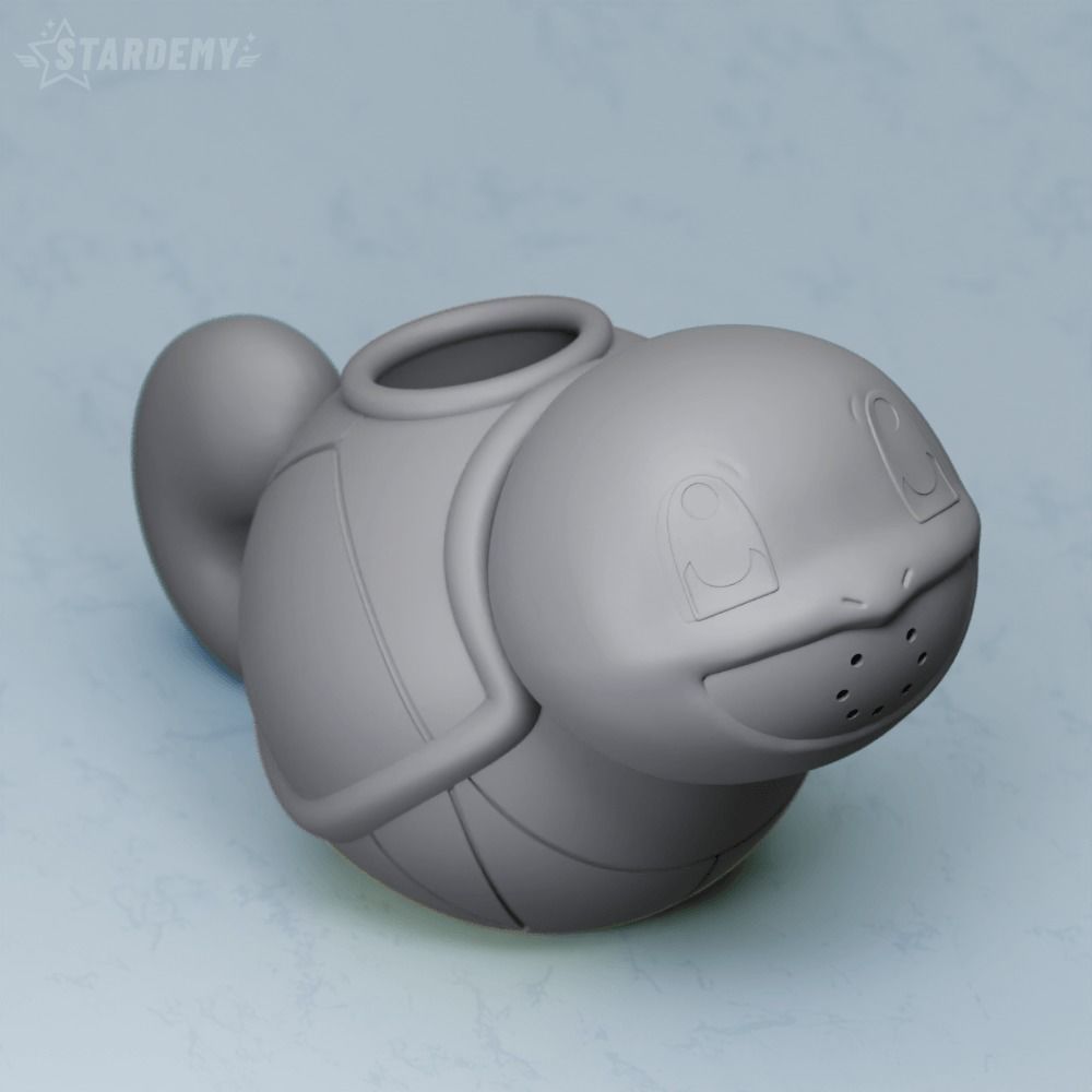 Squirtle Watering Can Bucket Pokemon 3D print model_8
