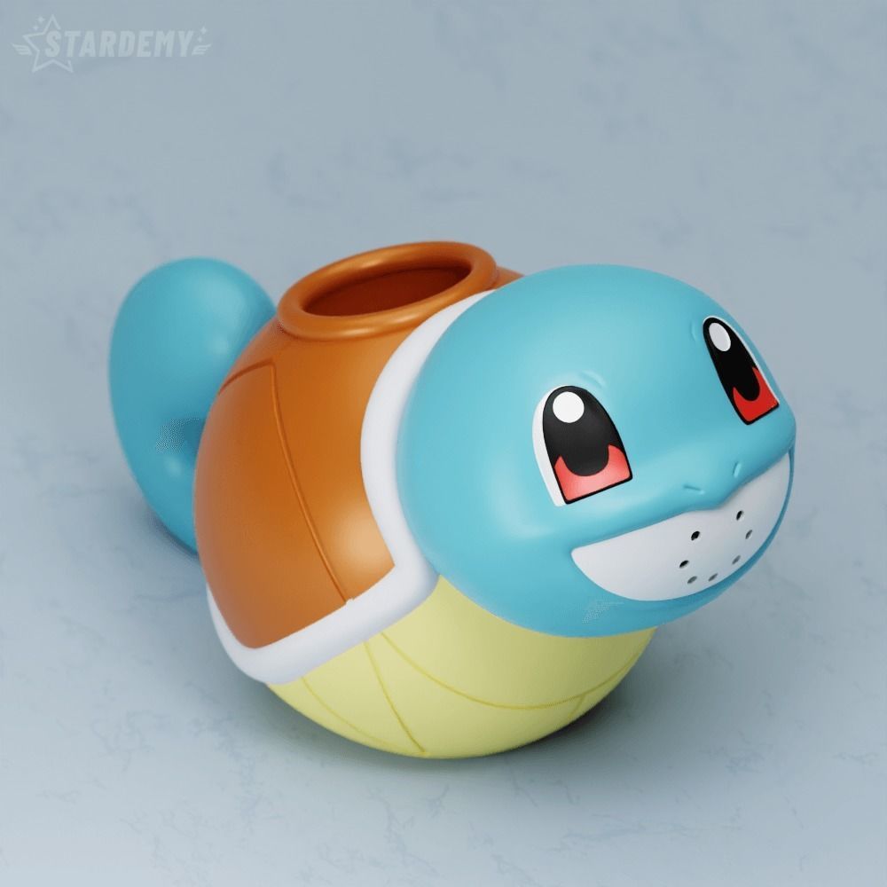 Squirtle Watering Can Bucket Pokemon 3D print model_4