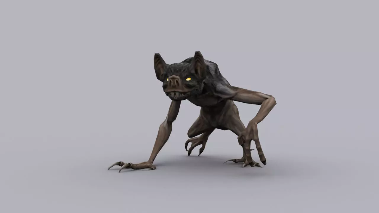 VAMPIRE GAME READY ANIMATED MODEL Low-poly 3D model_0