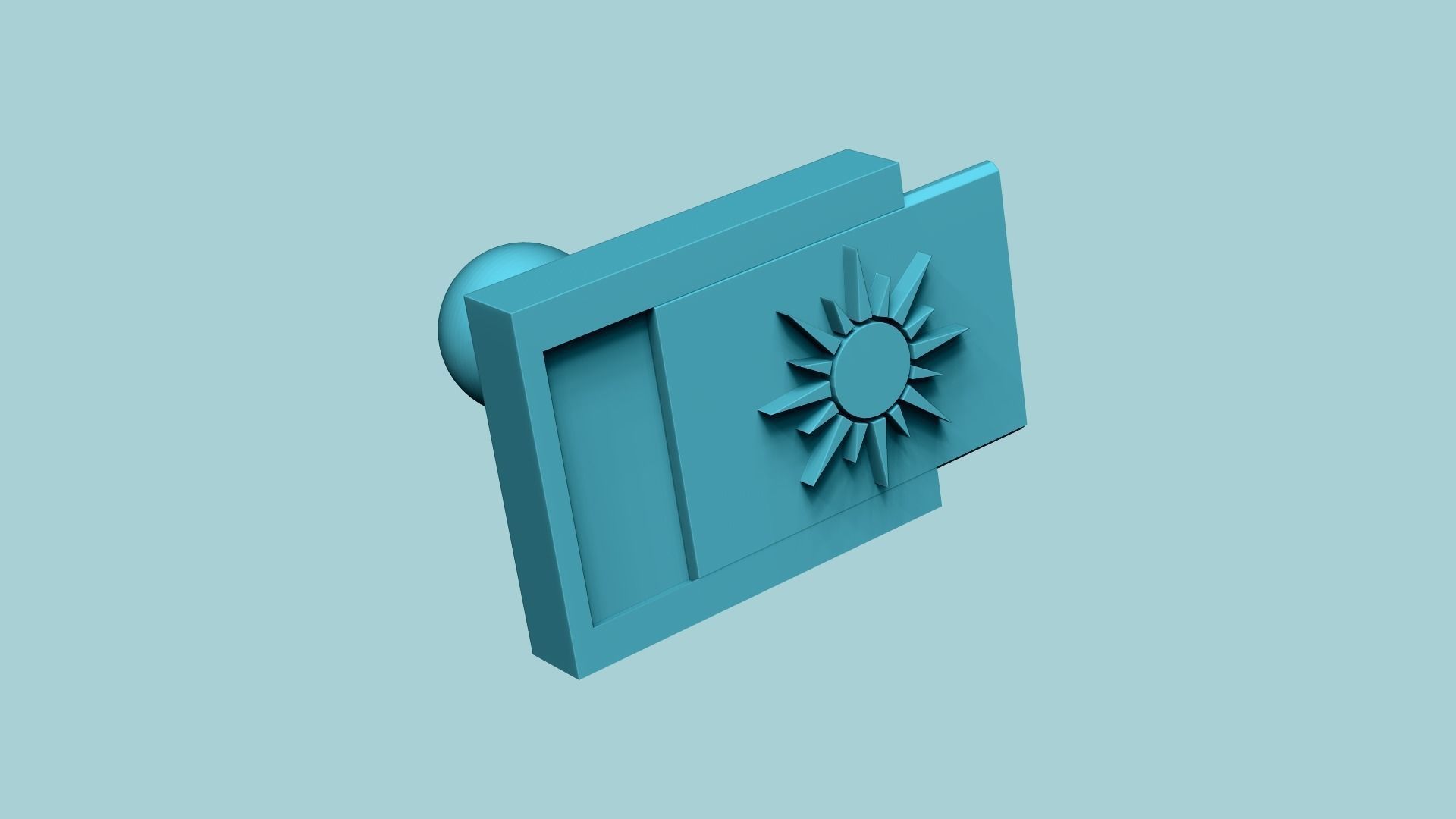 Stamp 01 - Sun - Fondant Decoration Maker Toy 3D print model_7