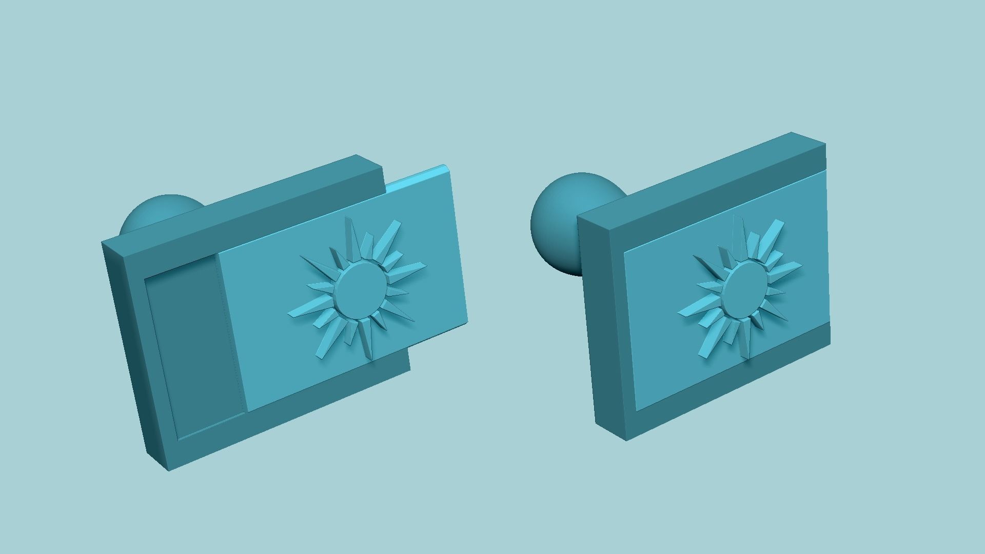 Stamp 01 - Sun - Fondant Decoration Maker Toy 3D print model_8