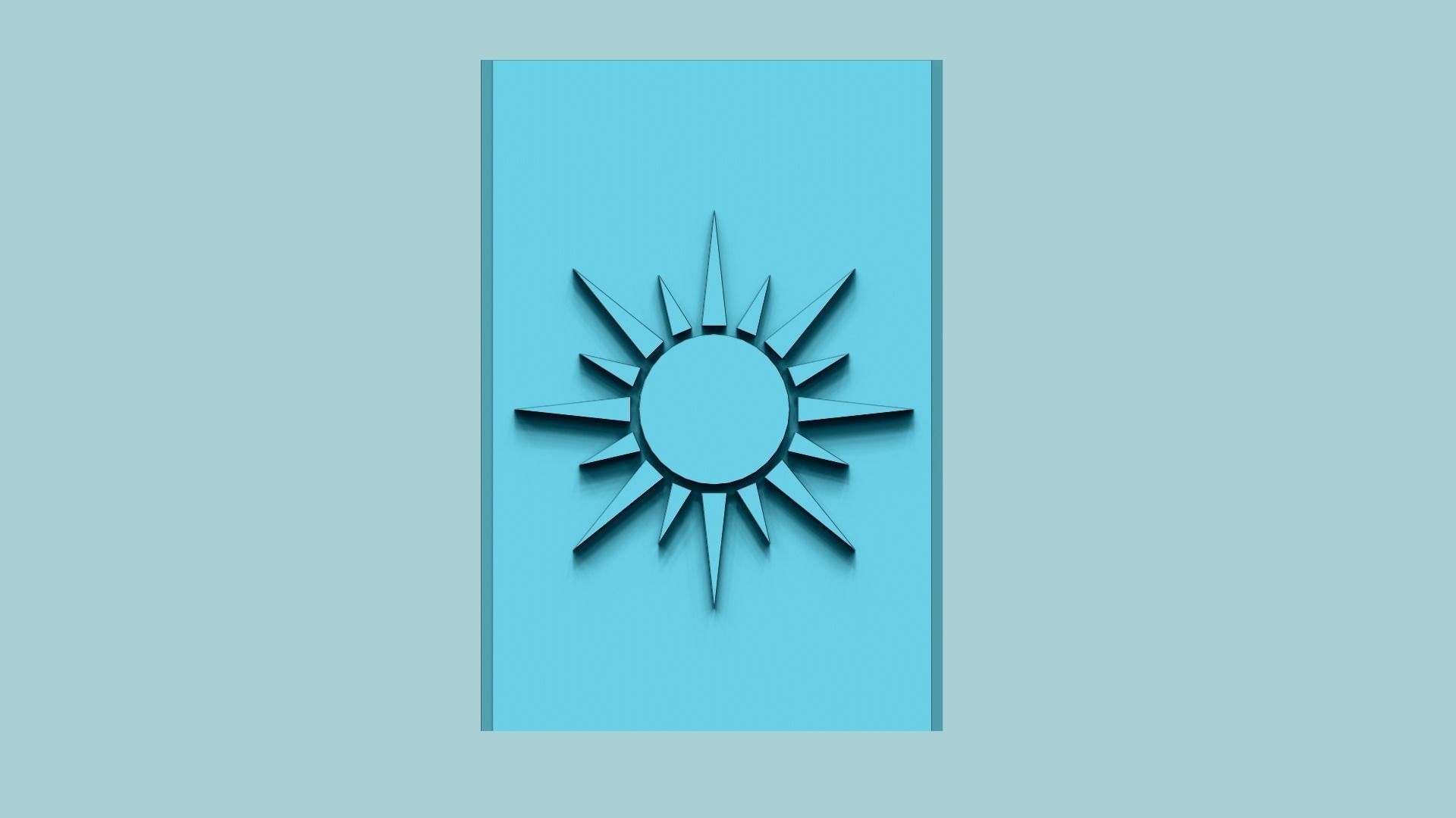 Stamp 01 - Sun - Fondant Decoration Maker Toy 3D print model_6