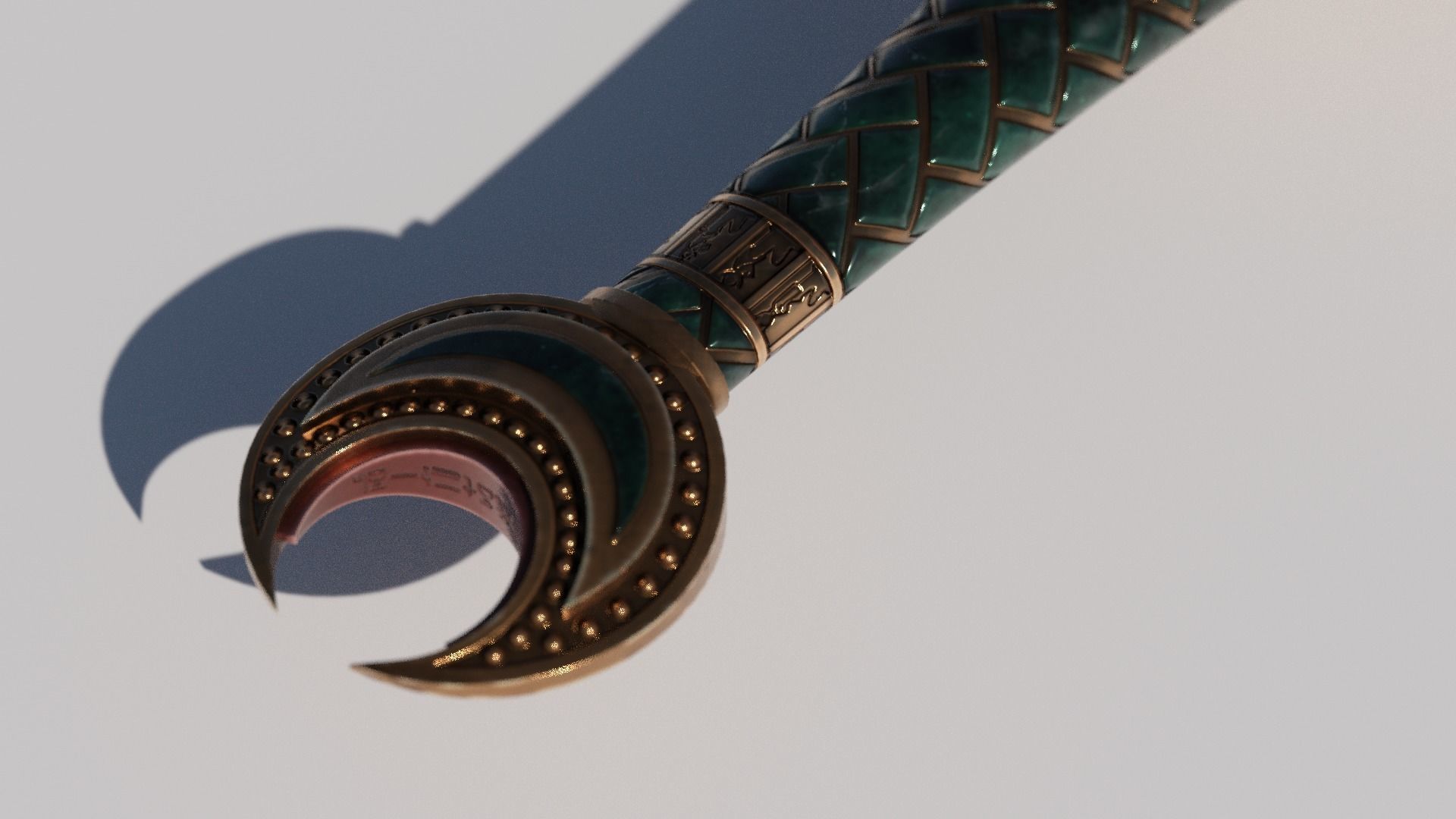 OB 02 Egyptian Necromancer Kit - 02 - Flintstone Dagger Low-poly 3D model_6