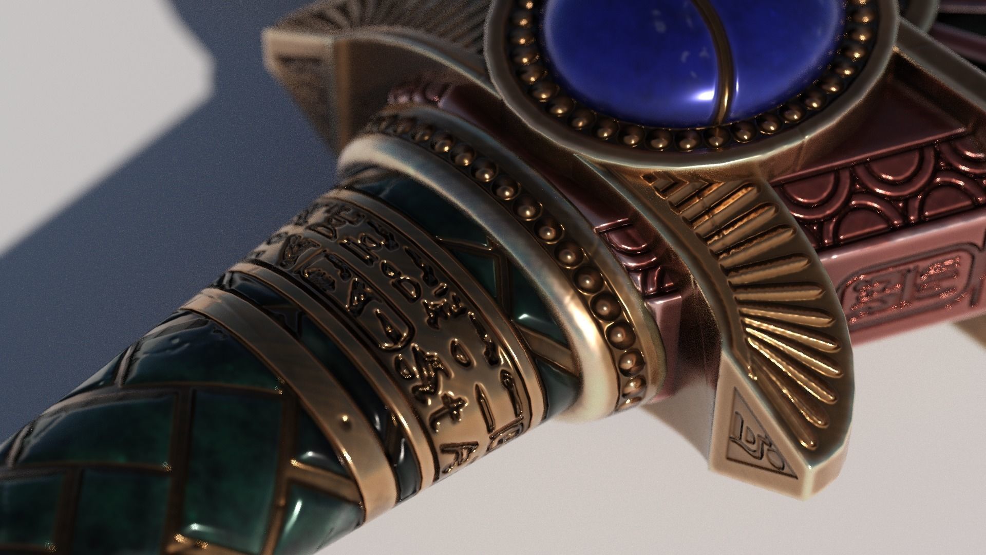 OB 02 Egyptian Necromancer Kit - 02 - Flintstone Dagger Low-poly 3D model_10