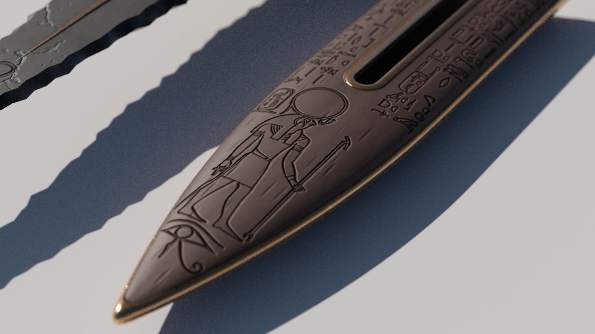 OB 02 Egyptian Necromancer Kit - 02 - Flintstone Dagger Low-poly 3D model_8