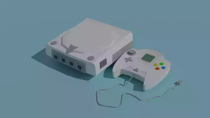 Low Poly SEGA Dreamcast 3D Model Low-poly 3D model