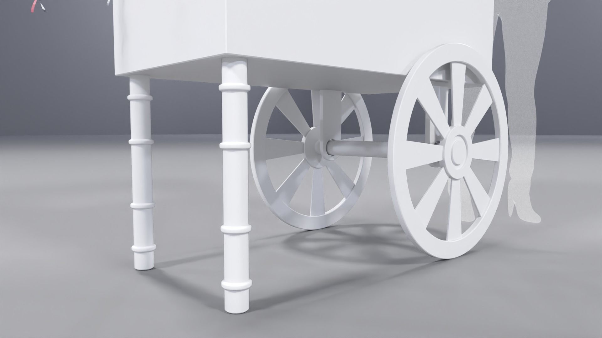 Wooden Party Candy Cart 1 3D model_9