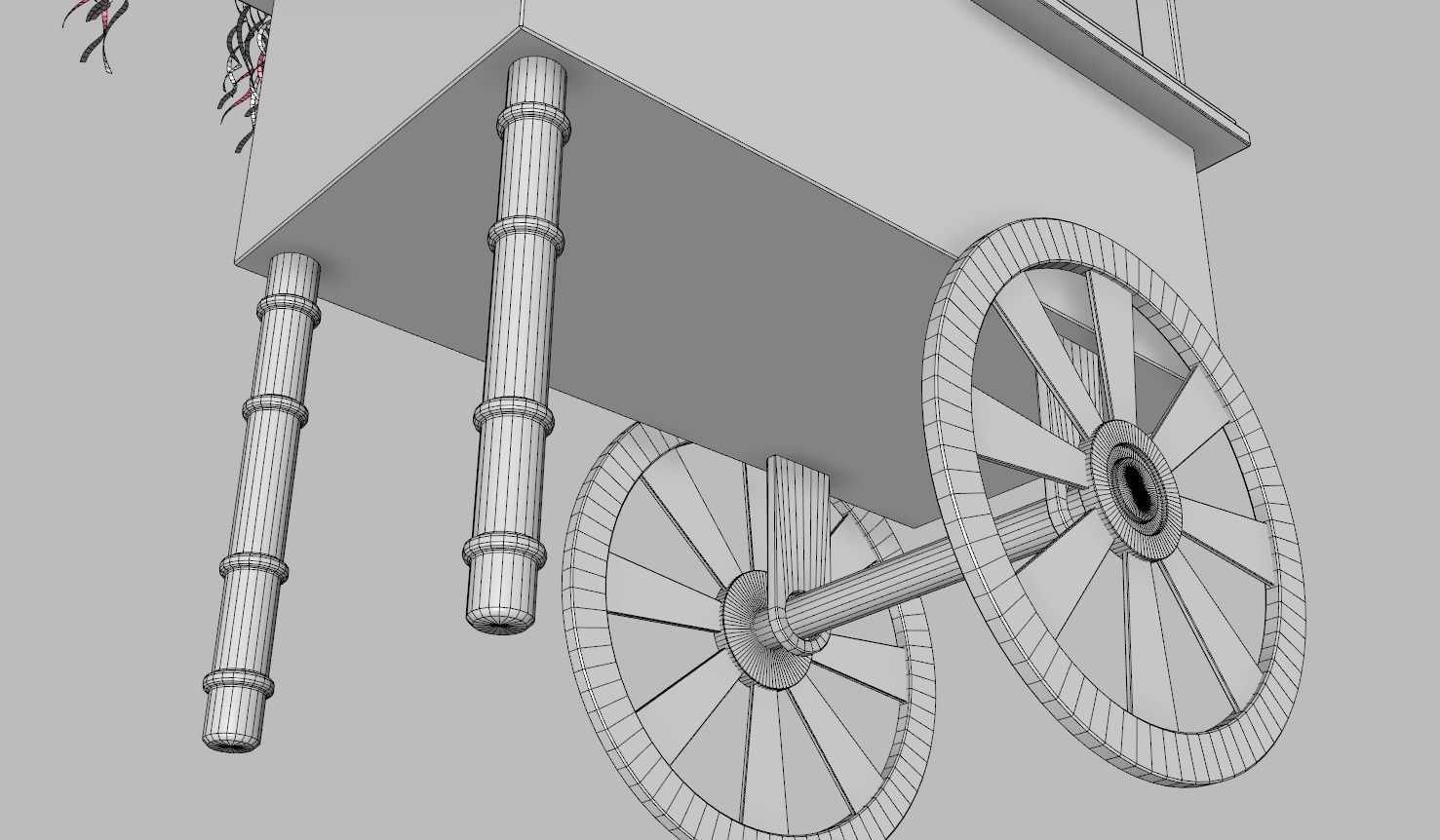 Wooden Party Candy Cart 1 3D model_15