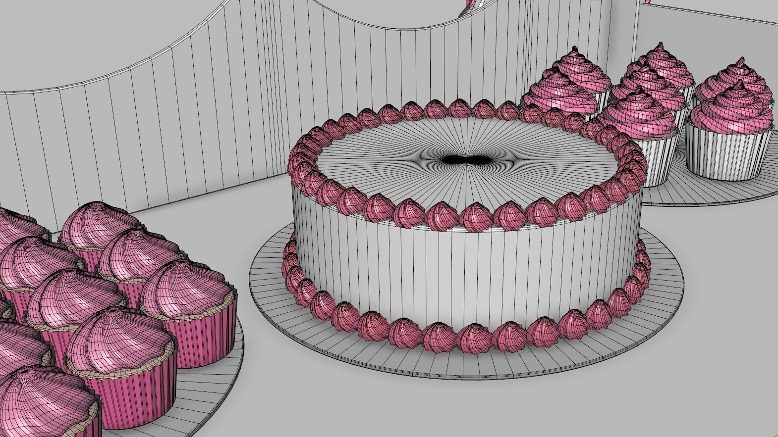 Wooden Party Candy Cart 1 3D model_14