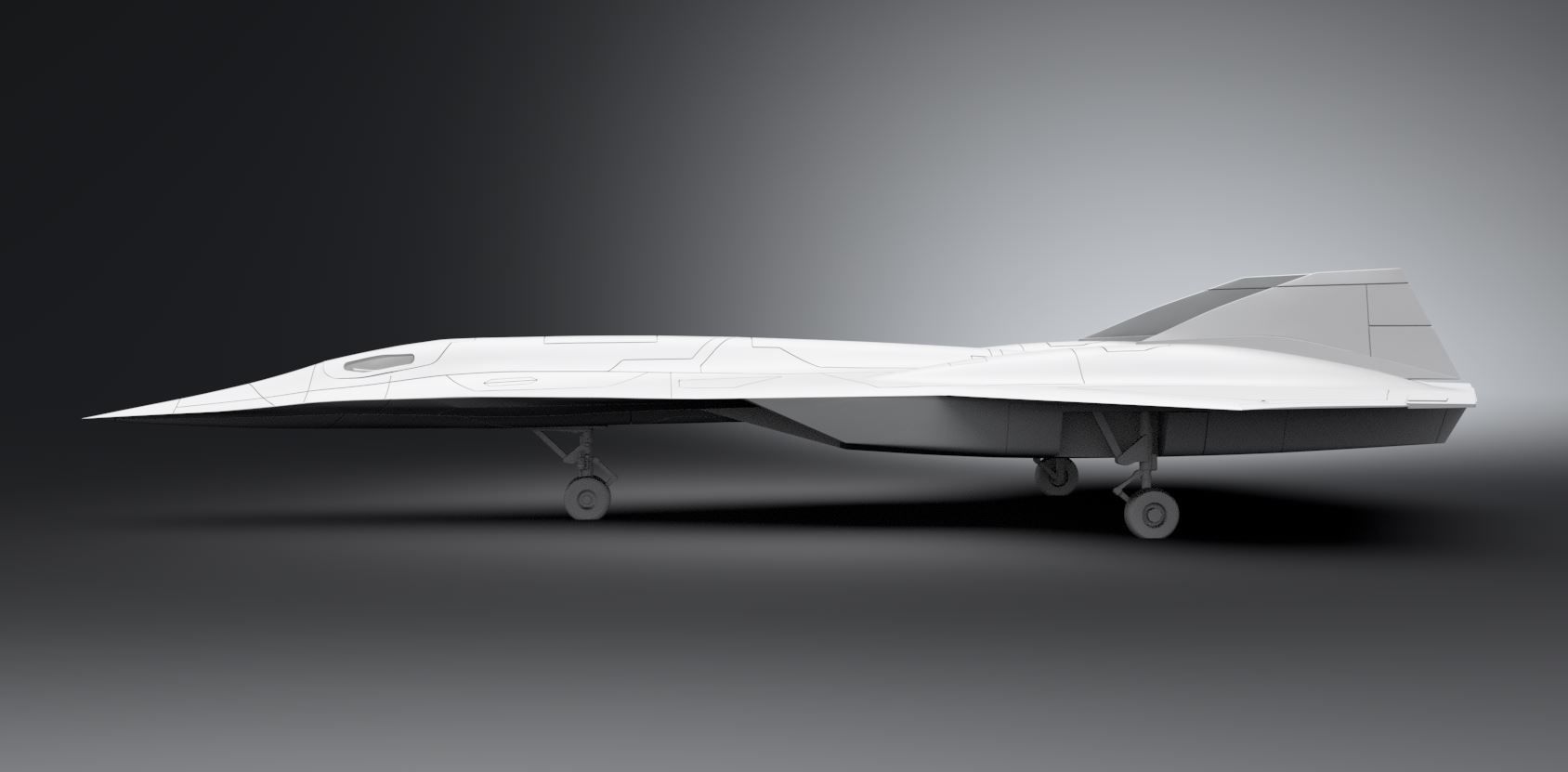 SR72 Darkstar Scale model 3D print model_1