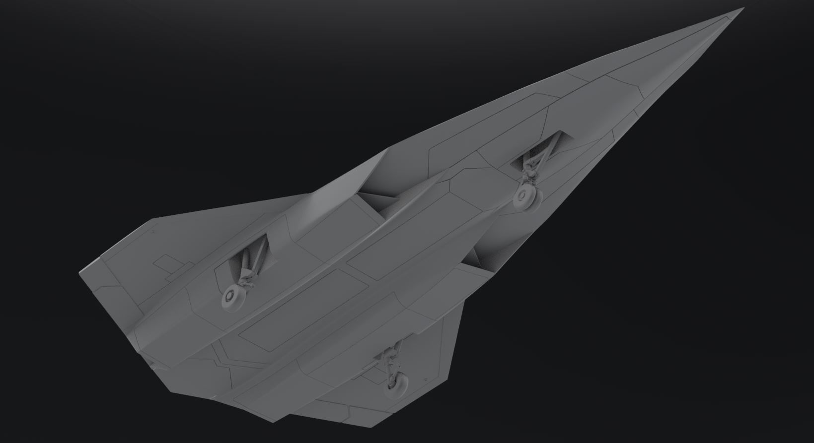 SR72 Darkstar Scale model 3D print model_5