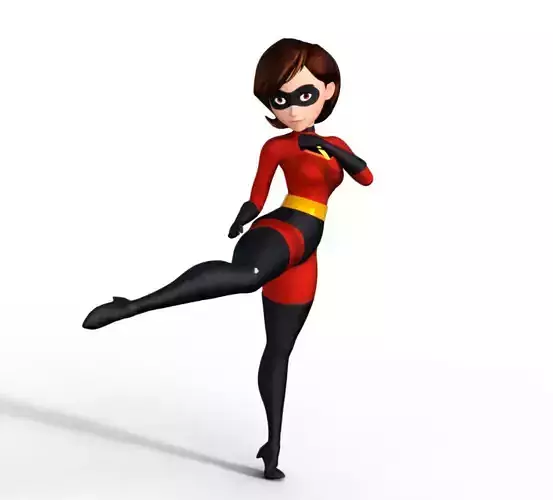 Helen Parr kicking  Los increibles