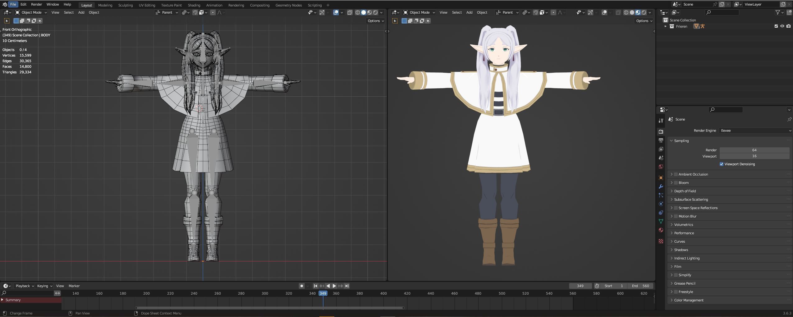 Character Frieren 3D model_22