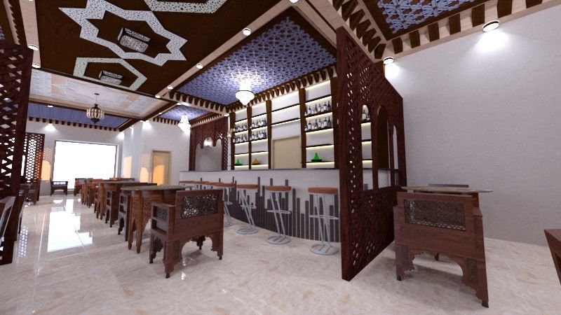 Moroccan restaurant 3D model_3