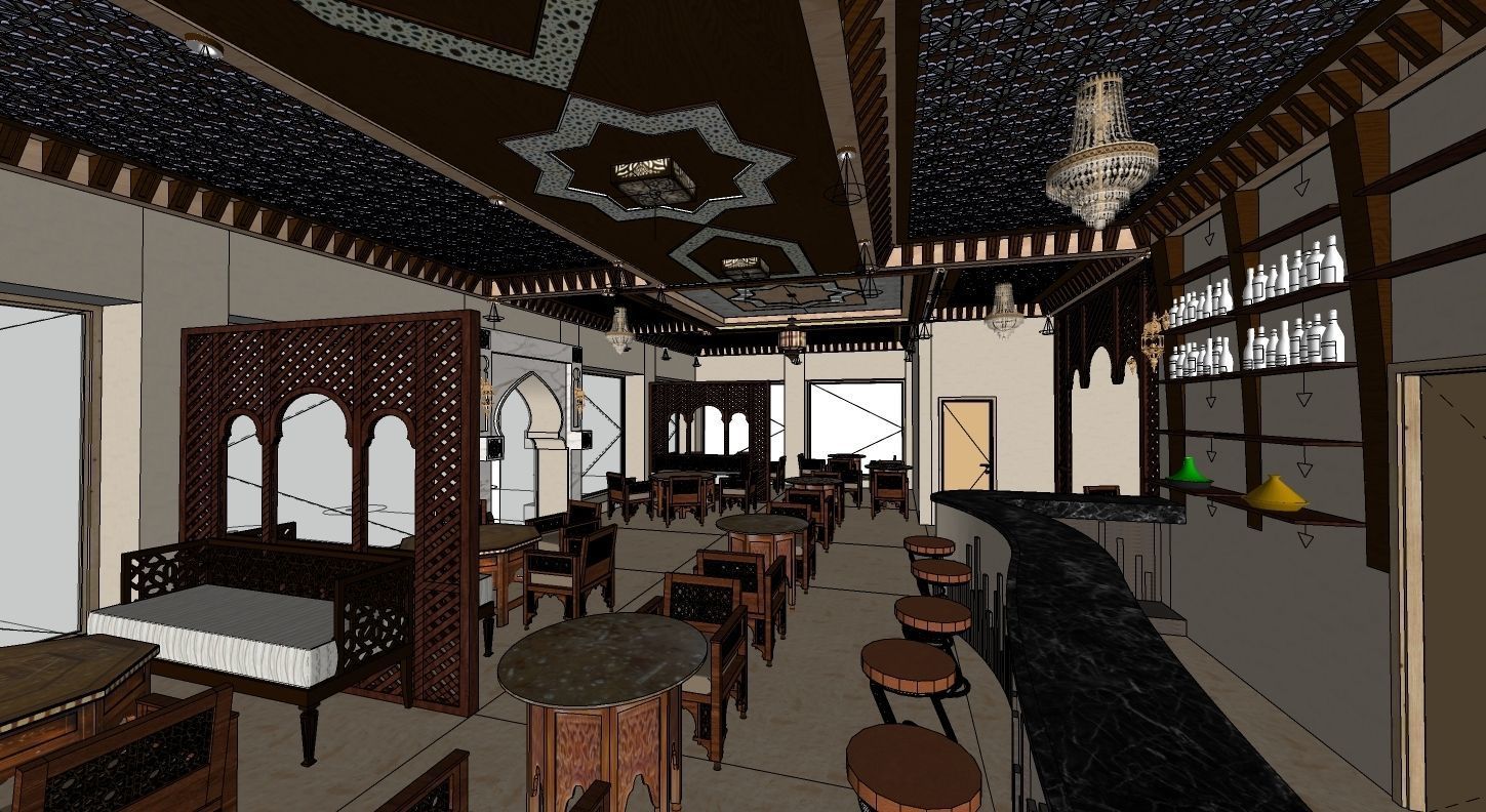 Moroccan restaurant 3D model_4