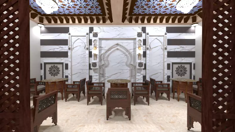 Moroccan restaurant 3D model_0