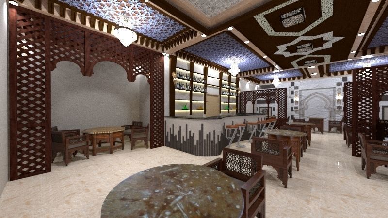 Moroccan restaurant 3D model_2