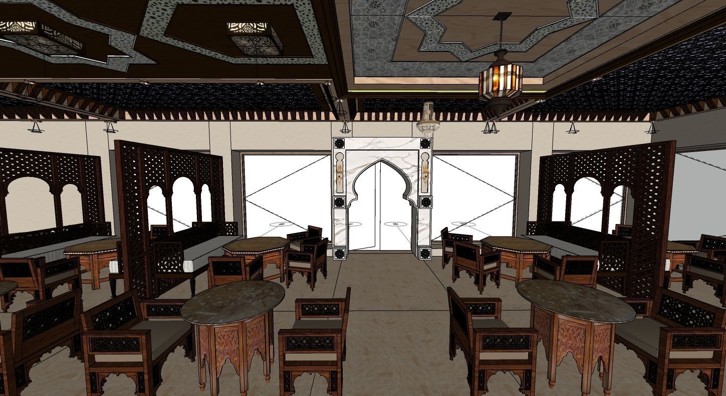 Moroccan restaurant 3D model_5