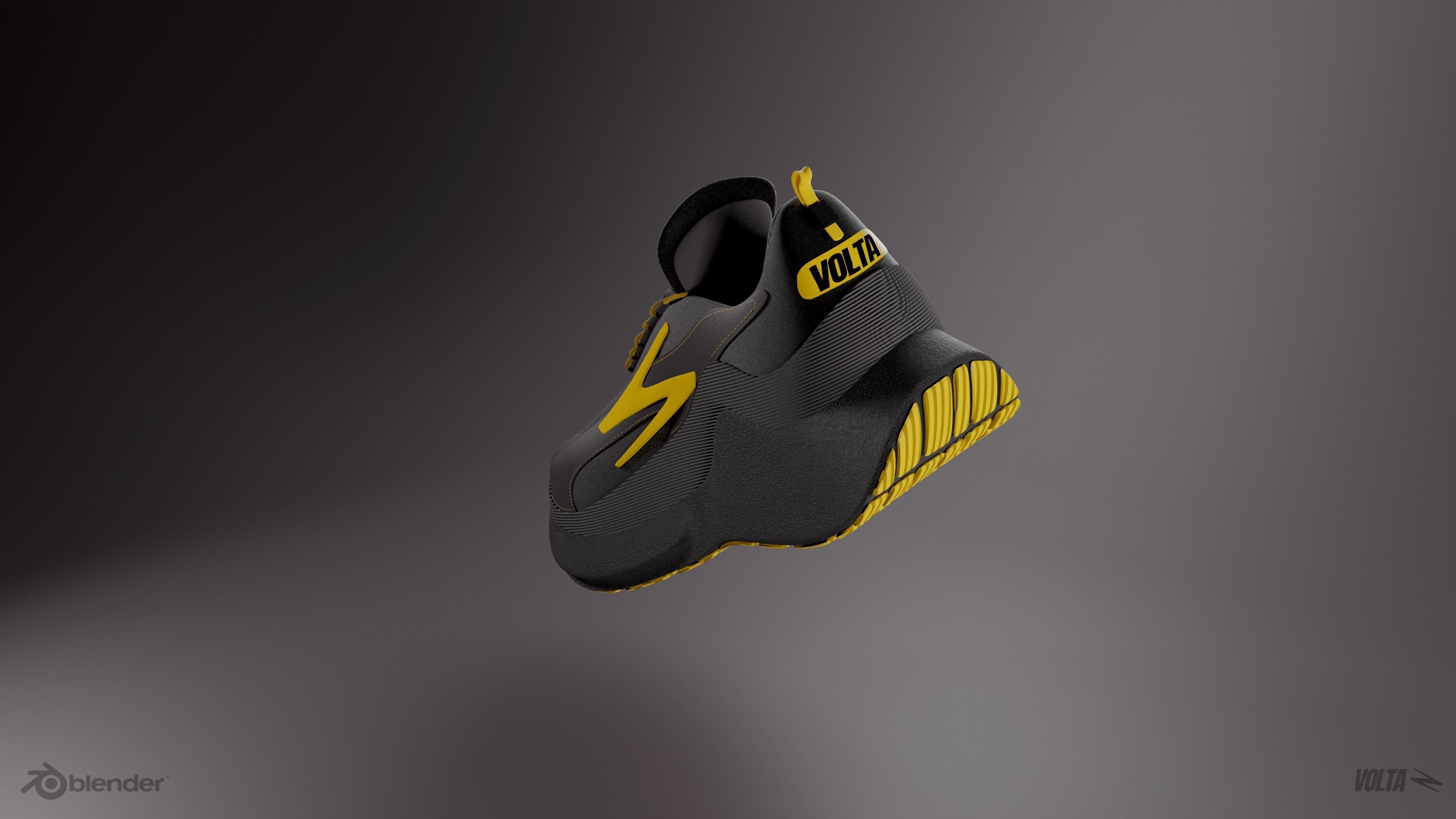 VOLTA Running sneakers 3D model_5