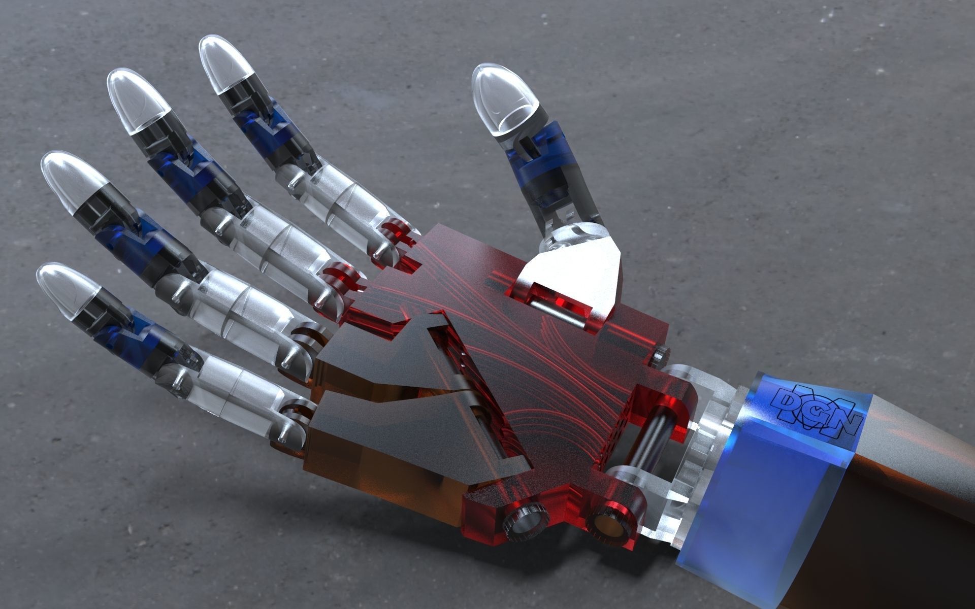 Robotic hand  3D model_2