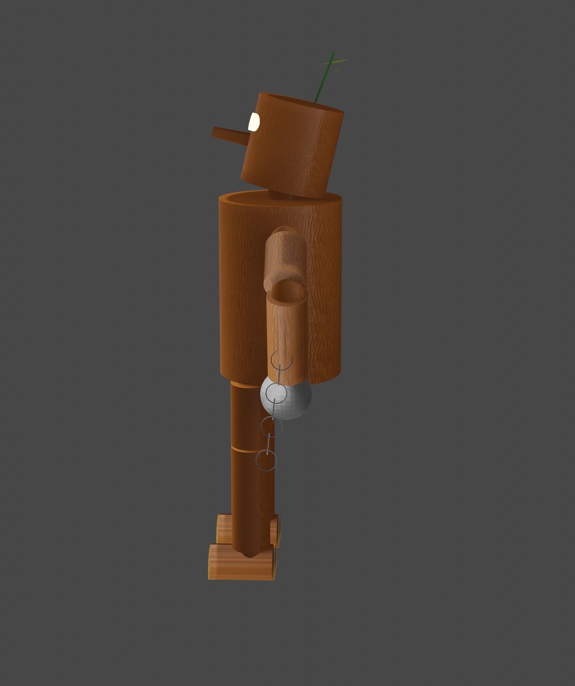 3D Mokojin Low-poly 3D model_6