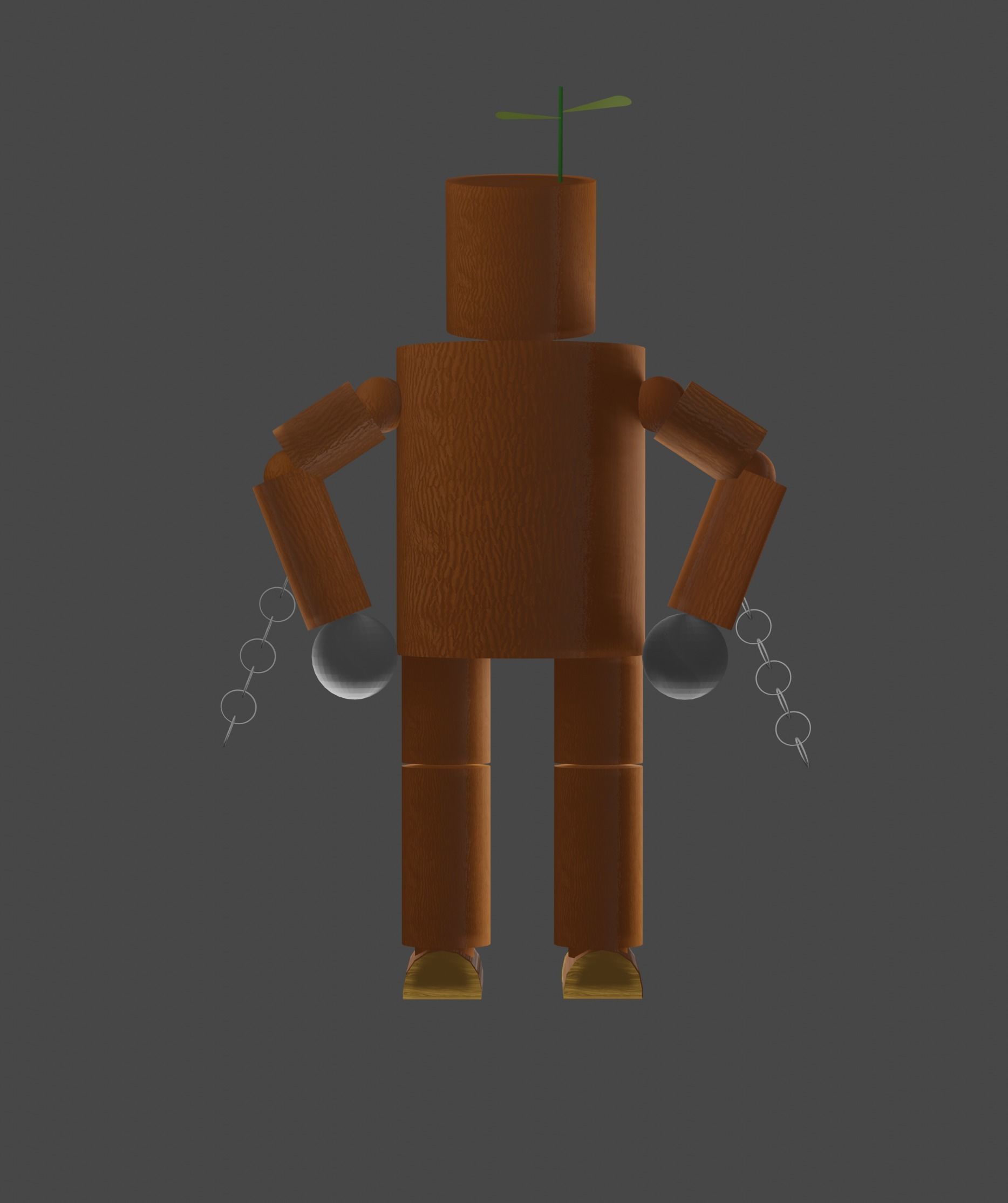 3D Mokojin Low-poly 3D model_3