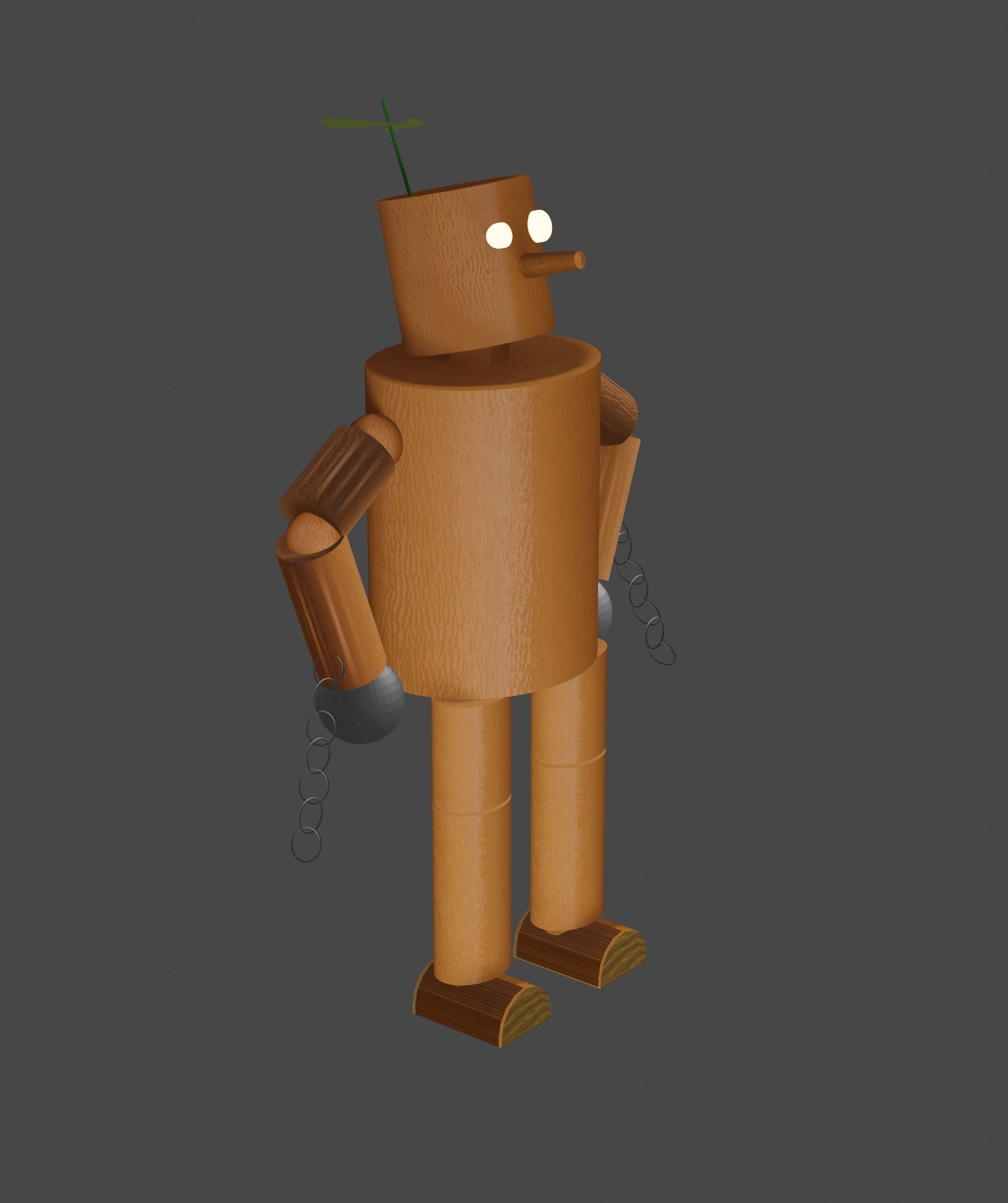 3D Mokojin Low-poly 3D model_5