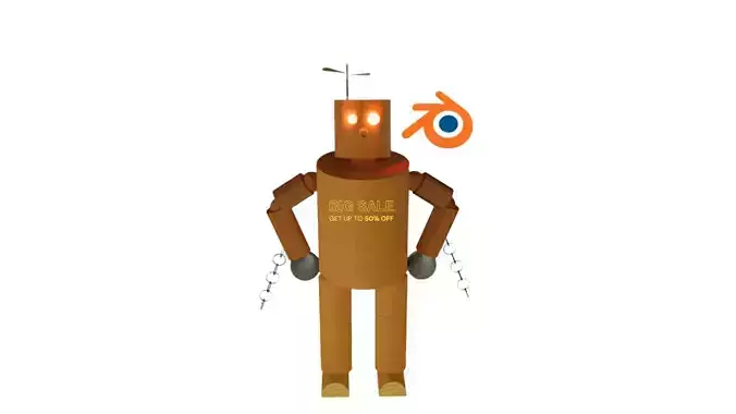 3D Mokojin Low-poly 3D model