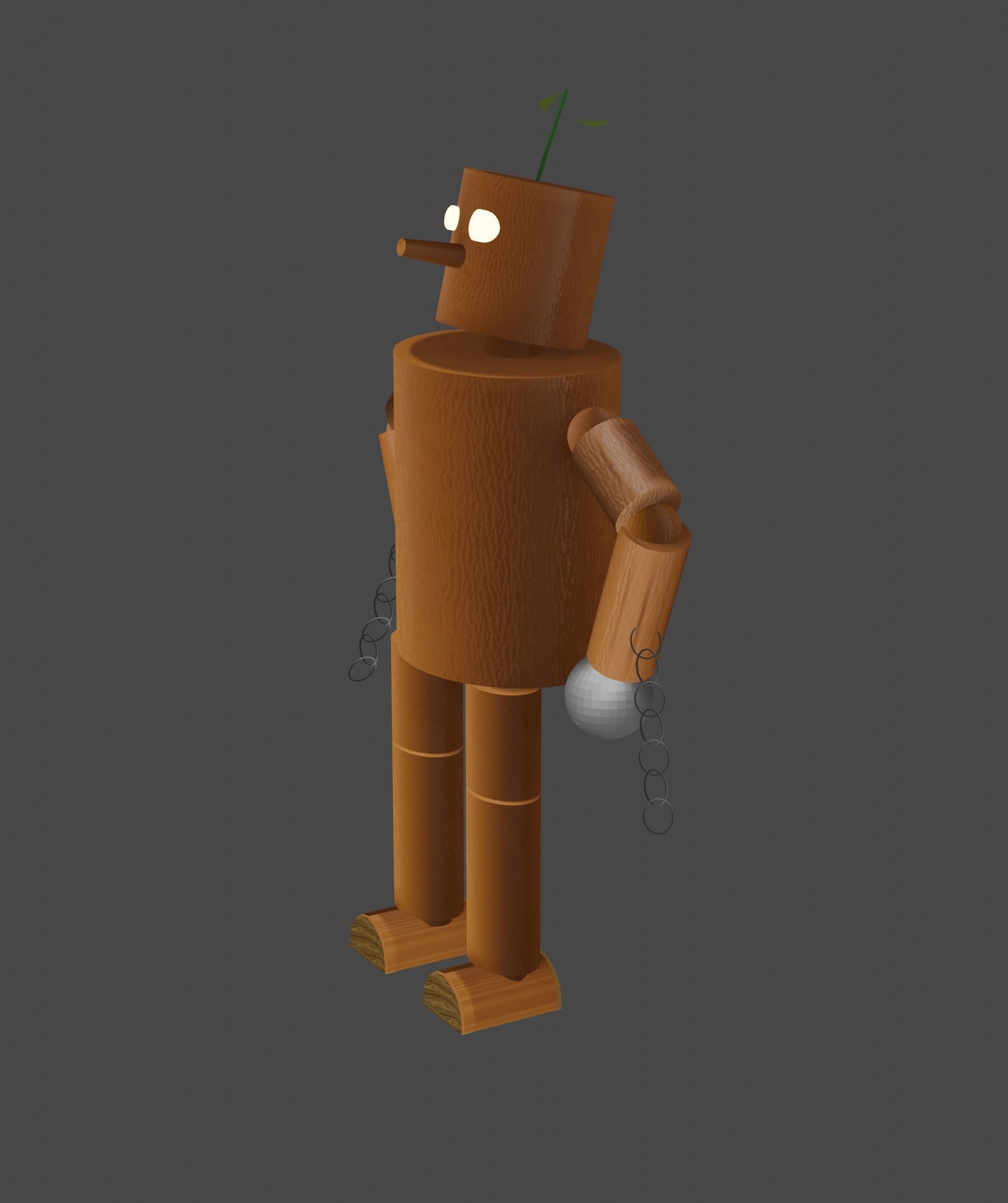 3D Mokojin Low-poly 3D model_4