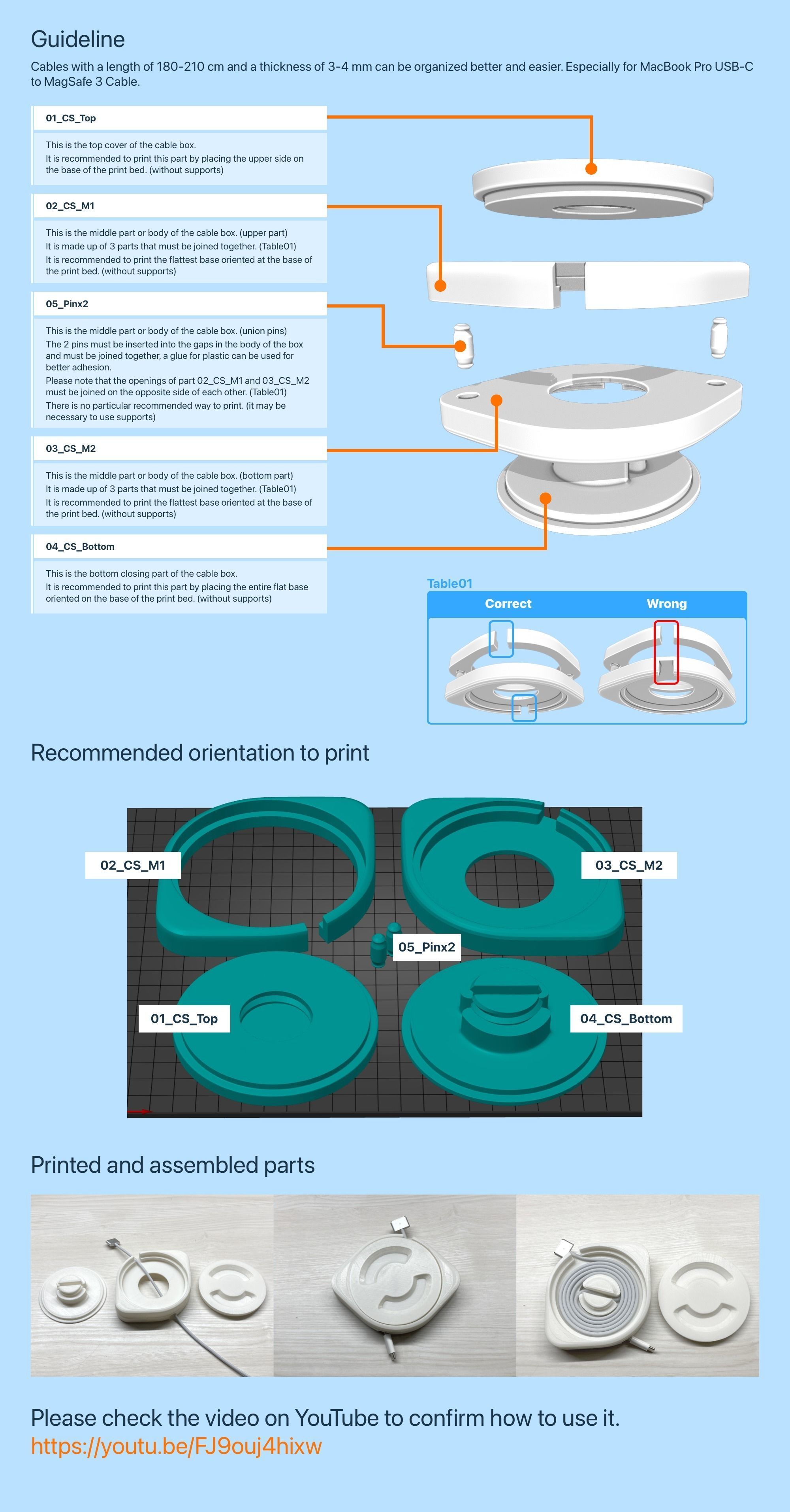 Cable Storage Roll Box 3D print model_2