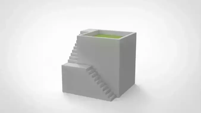 Stairs style flower pot 1