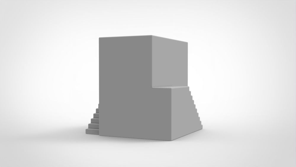 stair style flower pot 3 Free 3D print model_1