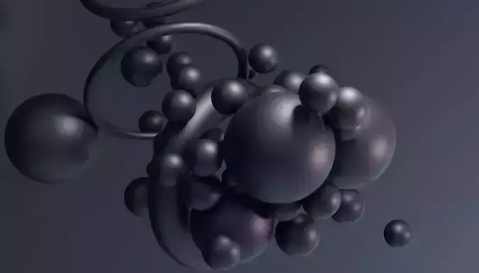  Balloon Abstract Background Wallpaper with Captivating Colors 3D model